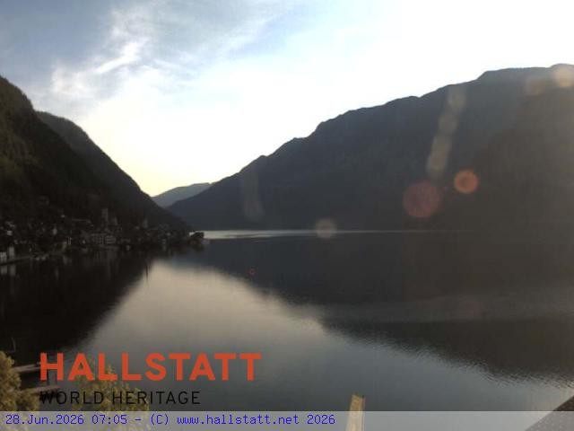 Archiv Foto Webcam Blick auf Hallstatt und den Hallstättersee