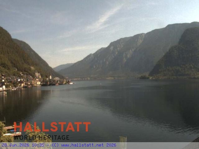Archiv Foto Webcam Blick auf Hallstatt und den Hallstättersee