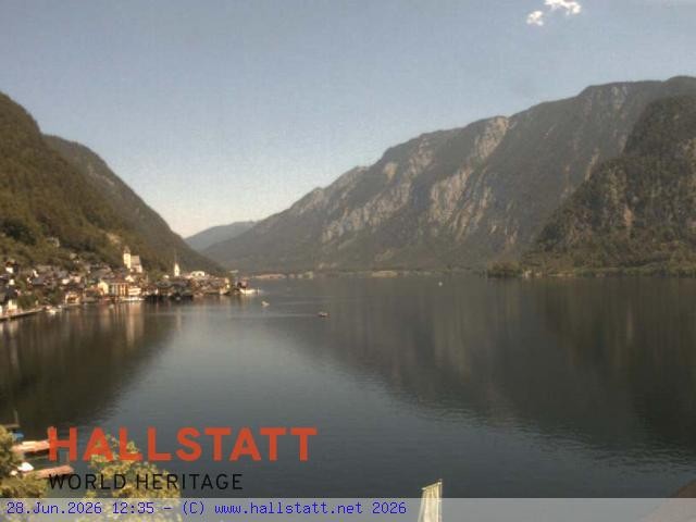 Archiv Foto Webcam Blick auf Hallstatt und den Hallstättersee