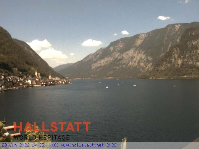 Archiv Foto Webcam Blick auf Hallstatt und den Hallstättersee
