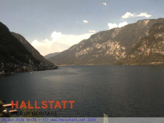 Archiv Foto Webcam Blick auf Hallstatt und den Hallstättersee