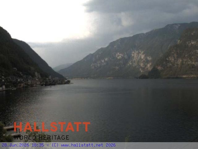 Archiv Foto Webcam Blick auf Hallstatt und den Hallstättersee