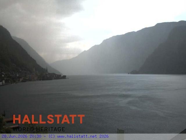 Archiv Foto Webcam Blick auf Hallstatt und den Hallstättersee