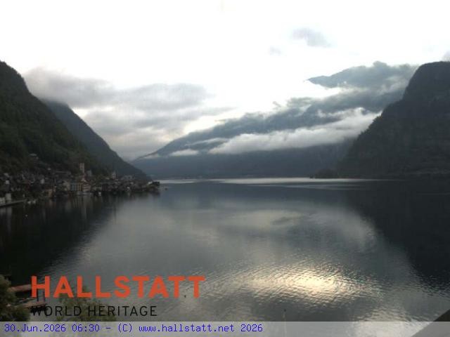 Archiv Foto Webcam Blick auf Hallstatt und den Hallstättersee