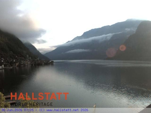 Archiv Foto Webcam Blick auf Hallstatt und den Hallstättersee