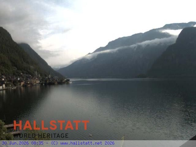 Archiv Foto Webcam Blick auf Hallstatt und den Hallstättersee