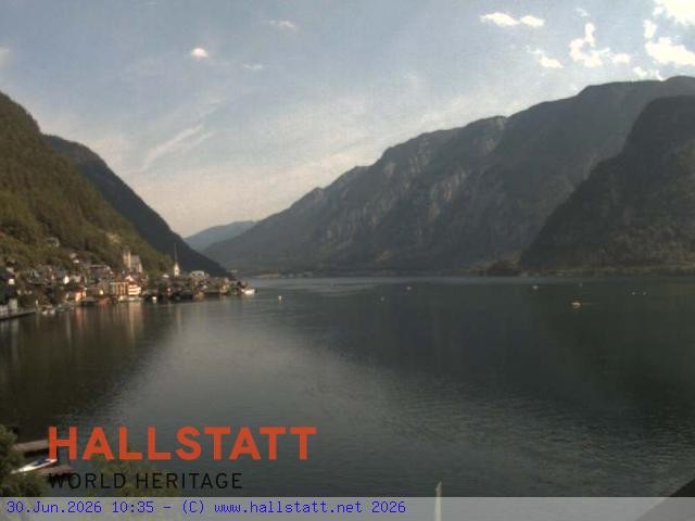 Archiv Foto Webcam Blick auf Hallstatt und den Hallstättersee