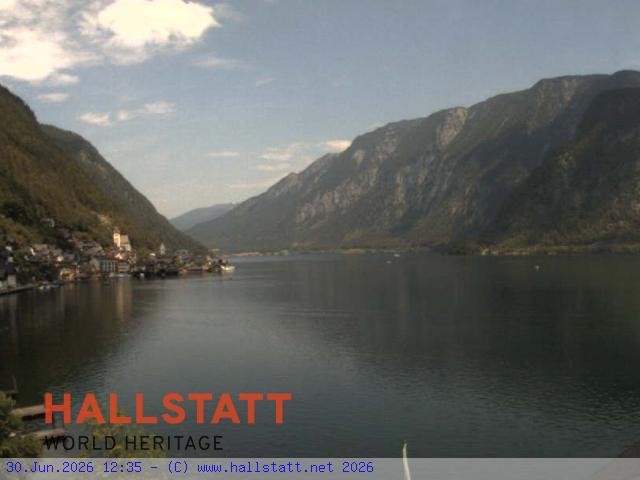 Archiv Foto Webcam Blick auf Hallstatt und den Hallstättersee