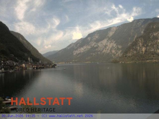 Archiv Foto Webcam Blick auf Hallstatt und den Hallstättersee