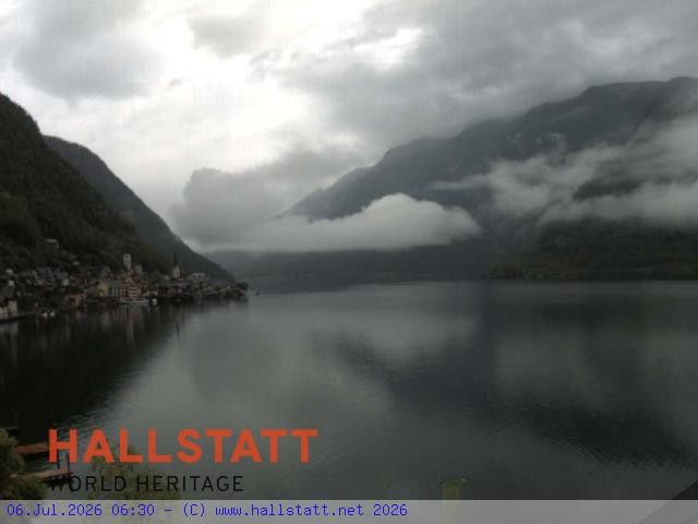 Archiv Foto Webcam Blick auf Hallstatt und den Hallstättersee