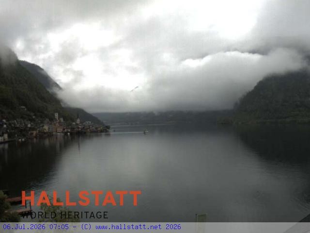 Archiv Foto Webcam Blick auf Hallstatt und den Hallstättersee