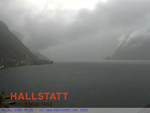 Archiv Foto Webcam Blick auf Hallstatt und den Hallstättersee