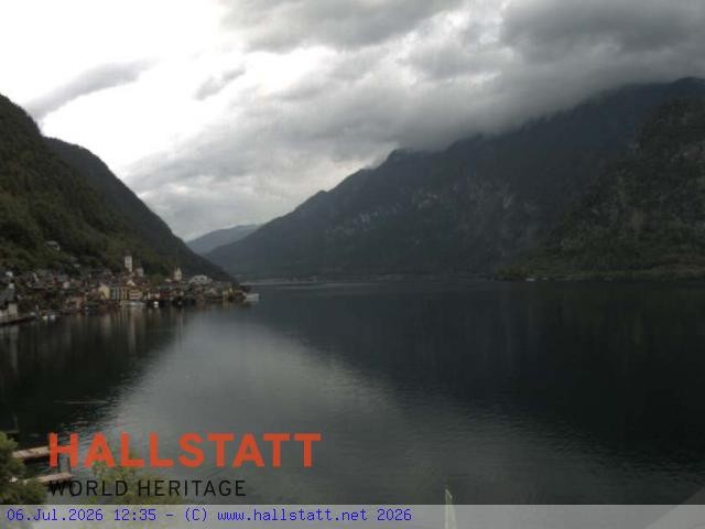 Archiv Foto Webcam Blick auf Hallstatt und den Hallstättersee