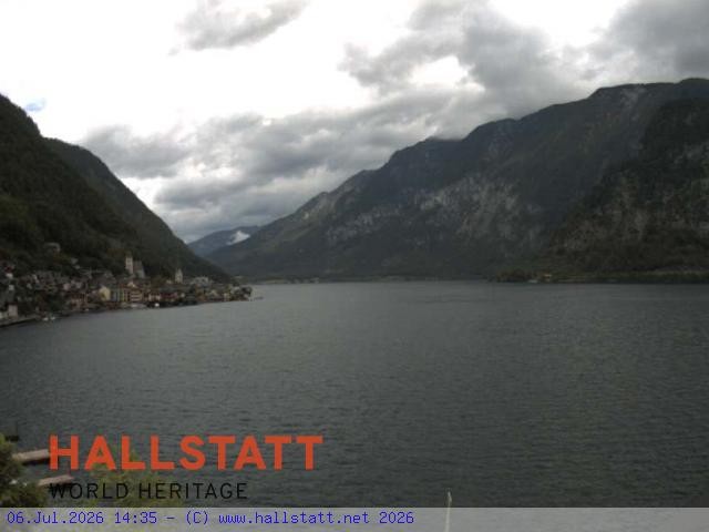 Archiv Foto Webcam Blick auf Hallstatt und den Hallstättersee