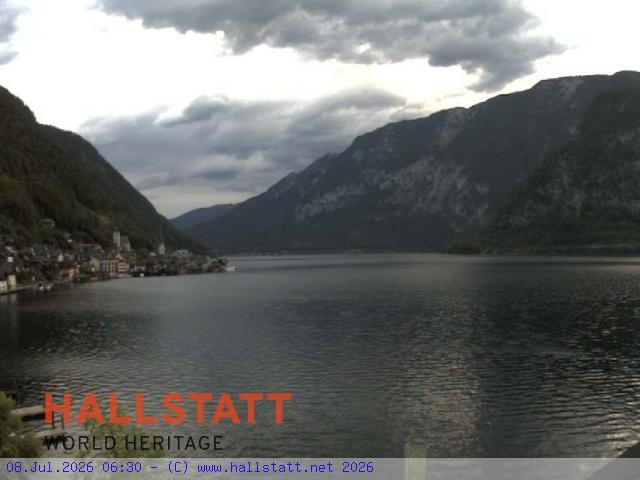 Archiv Foto Webcam Blick auf Hallstatt und den Hallstättersee