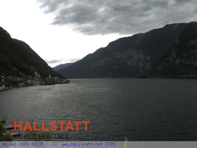 Archiv Foto Webcam Blick auf Hallstatt und den Hallstättersee
