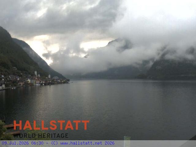 Archiv Foto Webcam Blick auf Hallstatt und den Hallstättersee