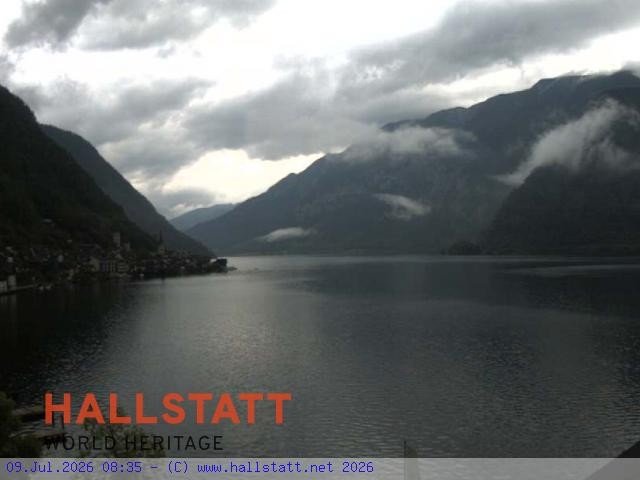 Archiv Foto Webcam Blick auf Hallstatt und den Hallstättersee