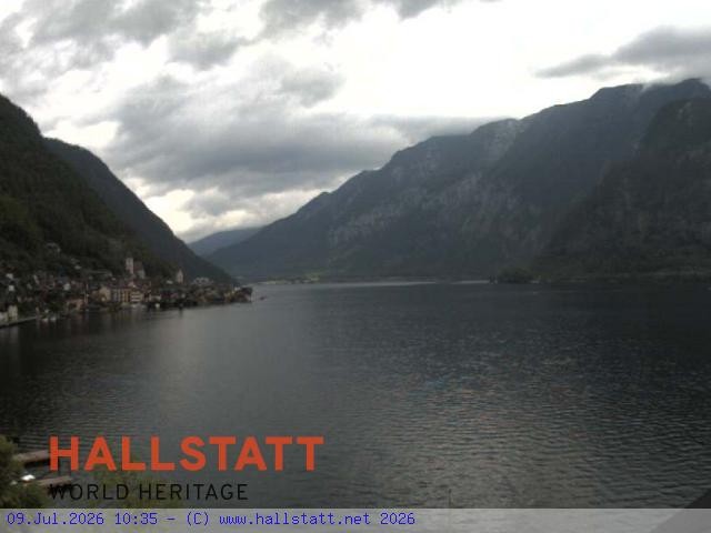 Archiv Foto Webcam Blick auf Hallstatt und den Hallstättersee