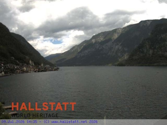 Archiv Foto Webcam Blick auf Hallstatt und den Hallstättersee