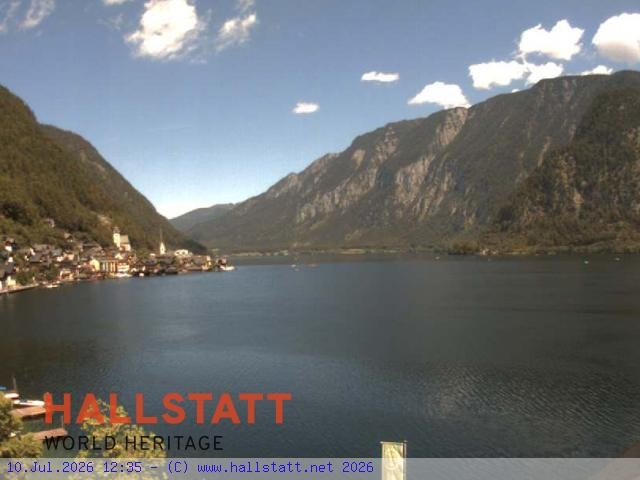 Archived image Webcam Hallstatt: Village and Lake
