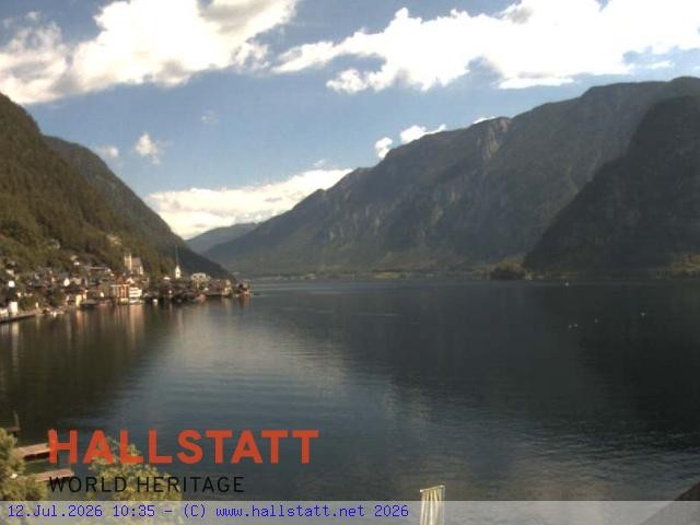 Archiv Foto Webcam Blick auf Hallstatt und den Hallstättersee