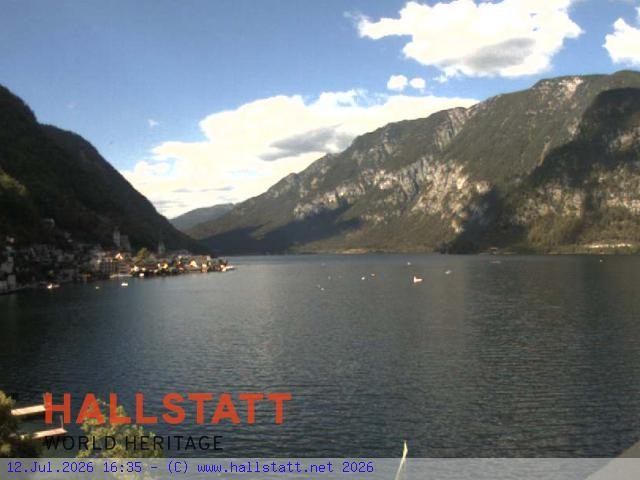 Archiv Foto Webcam Blick auf Hallstatt und den Hallstättersee