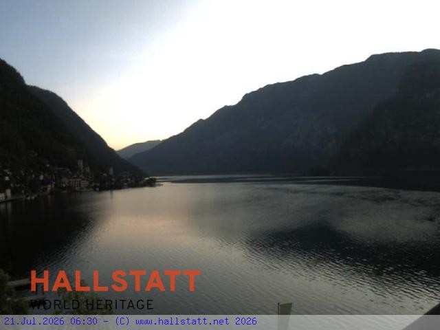 Archiv Foto Webcam Blick auf Hallstatt und den Hallstättersee