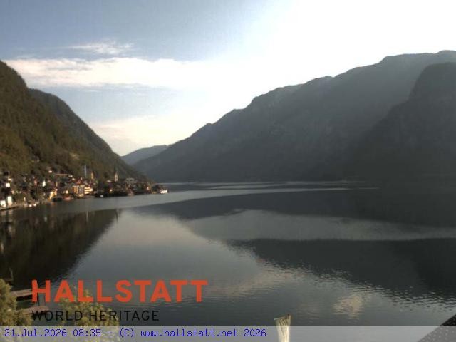 Archiv Foto Webcam Blick auf Hallstatt und den Hallstättersee