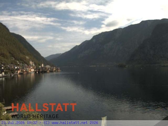 Archiv Foto Webcam Blick auf Hallstatt und den Hallstättersee