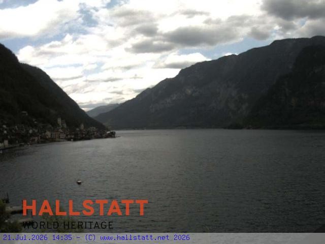 Archiv Foto Webcam Blick auf Hallstatt und den Hallstättersee