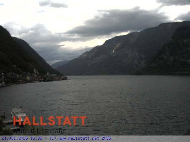 Archiv Foto Webcam Blick auf Hallstatt und den Hallstättersee