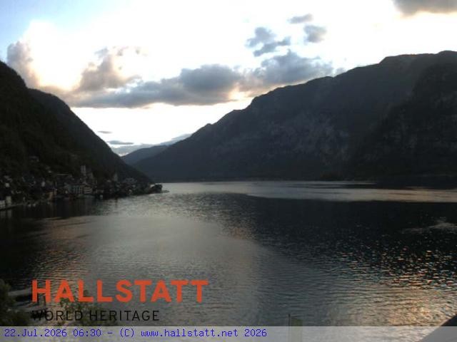 Archiv Foto Webcam Blick auf Hallstatt und den Hallstättersee