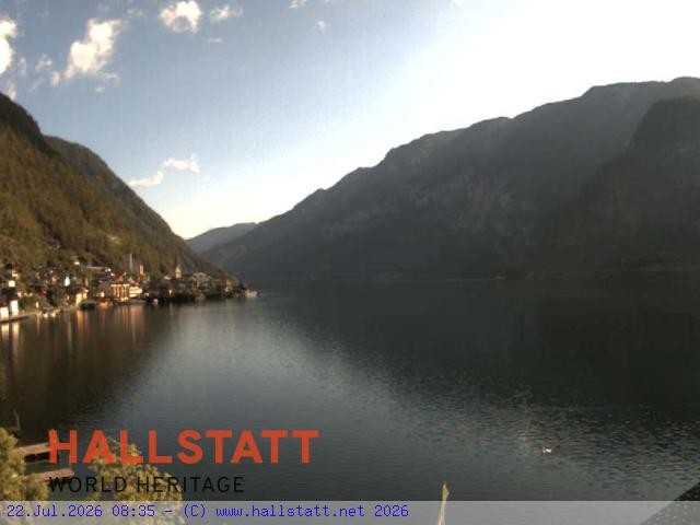 Archiv Foto Webcam Blick auf Hallstatt und den Hallstättersee