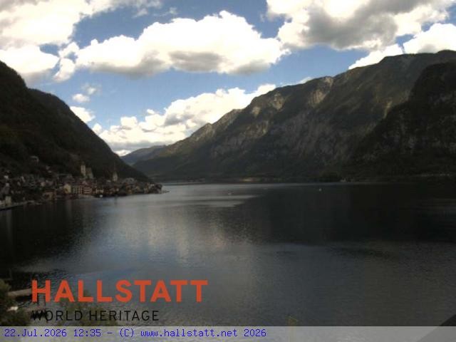 Archiv Foto Webcam Blick auf Hallstatt und den Hallstättersee
