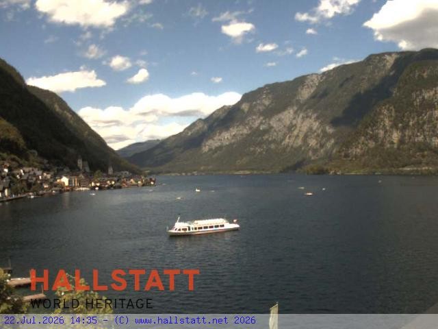 Archiv Foto Webcam Blick auf Hallstatt und den Hallstättersee