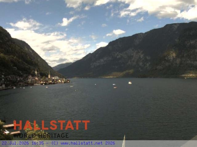 Archiv Foto Webcam Blick auf Hallstatt und den Hallstättersee