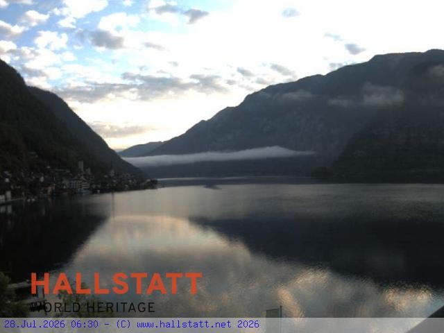Archiv Foto Webcam Blick auf Hallstatt und den Hallstättersee