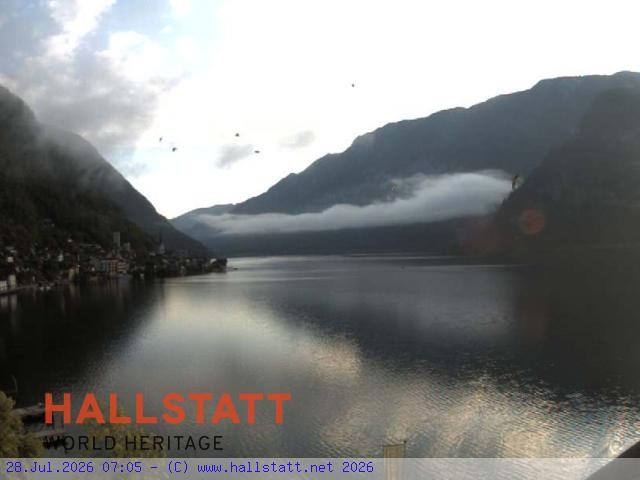 Archiv Foto Webcam Blick auf Hallstatt und den Hallstättersee