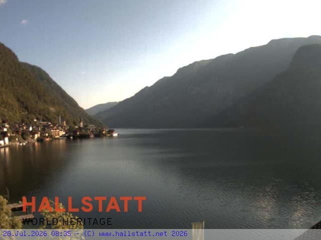 Archiv Foto Webcam Blick auf Hallstatt und den Hallstättersee
