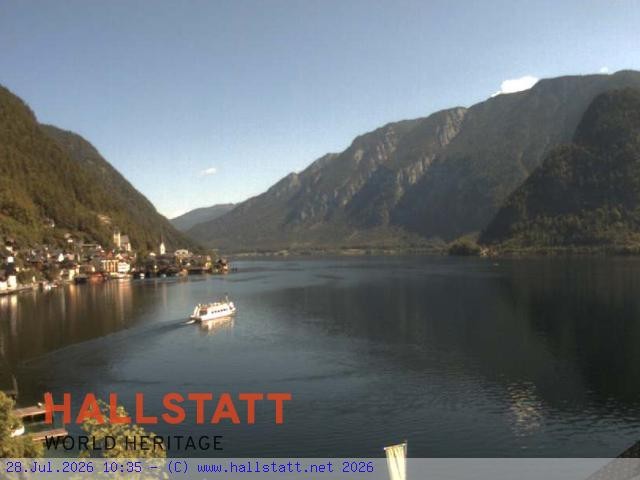 Archiv Foto Webcam Blick auf Hallstatt und den Hallstättersee