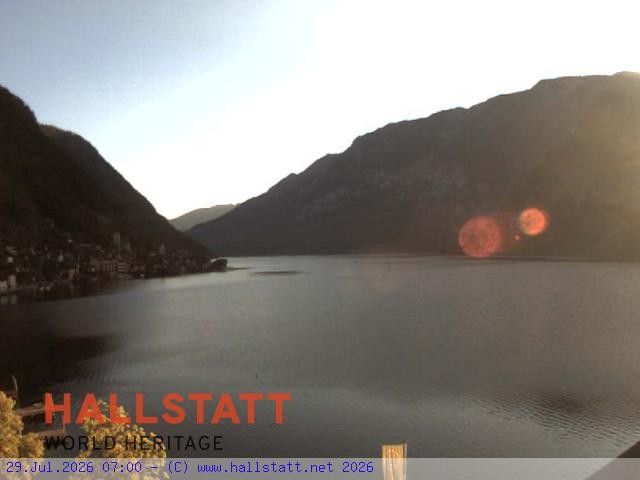 Archiv Foto Webcam Blick auf Hallstatt und den Hallstättersee