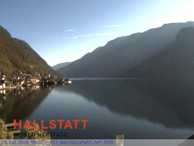 Archiv Foto Webcam Blick auf Hallstatt und den Hallstättersee