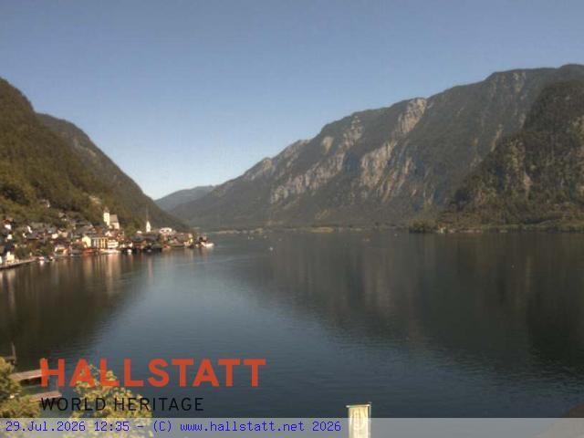 Archiv Foto Webcam Blick auf Hallstatt und den Hallstättersee