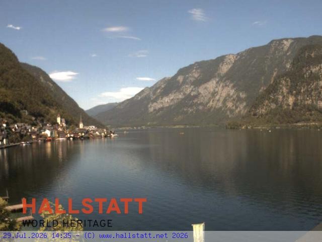 Archiv Foto Webcam Blick auf Hallstatt und den Hallstättersee