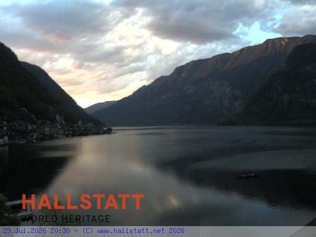 Archiv Foto Webcam Blick auf Hallstatt und den Hallstättersee