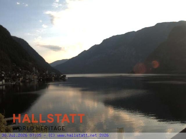 Archiv Foto Webcam Blick auf Hallstatt und den Hallstättersee