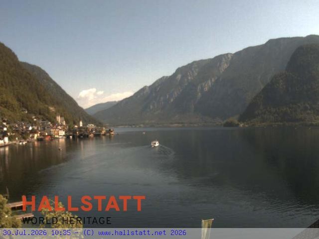 Archiv Foto Webcam Blick auf Hallstatt und den Hallstättersee