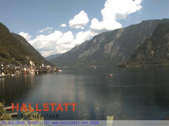 Archiv Foto Webcam Blick auf Hallstatt und den Hallstättersee