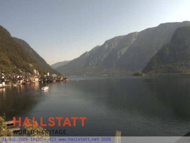 Archiv Foto Webcam Blick auf Hallstatt und den Hallstättersee